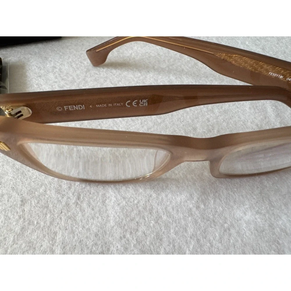 NEW FENDI Frames FE501181 045‎ 52 CLEAR PINK EYEGLASSES 52-19-145mm Case Cateye